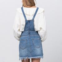 Frayed Overall Skirt