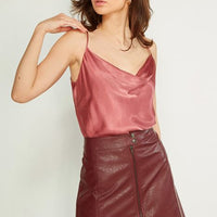 Wine Mini Skirt